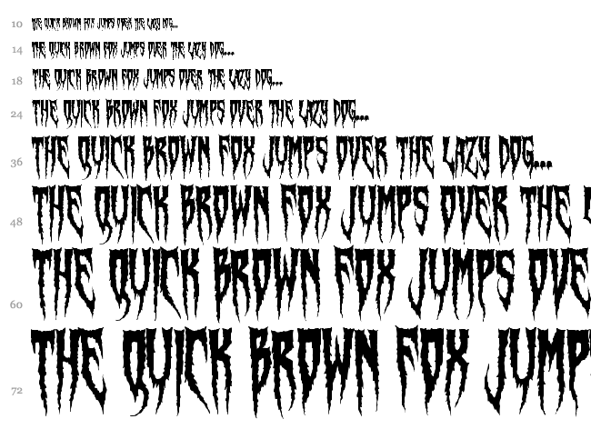 Swamp Witch font waterfall